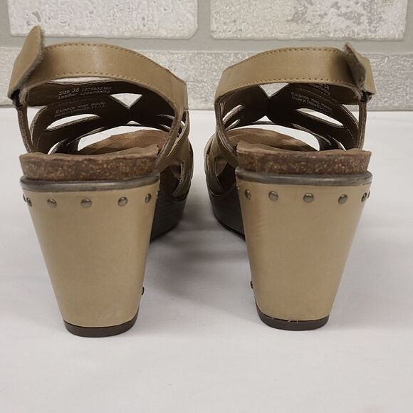Dansko Felicia Antique Full Grain Wedge Sandal Size 38 - Picture 8 of 13